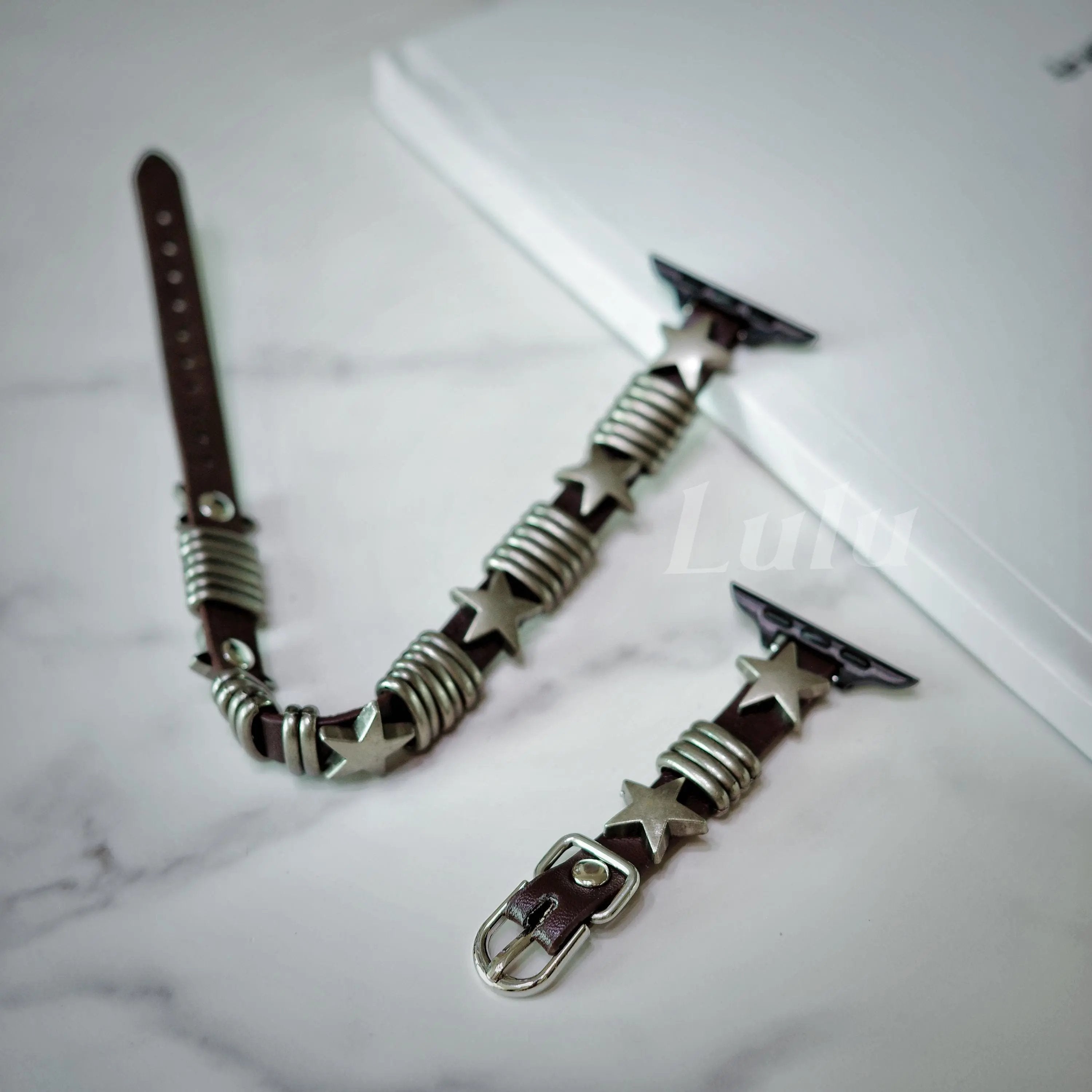 Punk Double Loop Leather Apple Watch Band Lulu Company