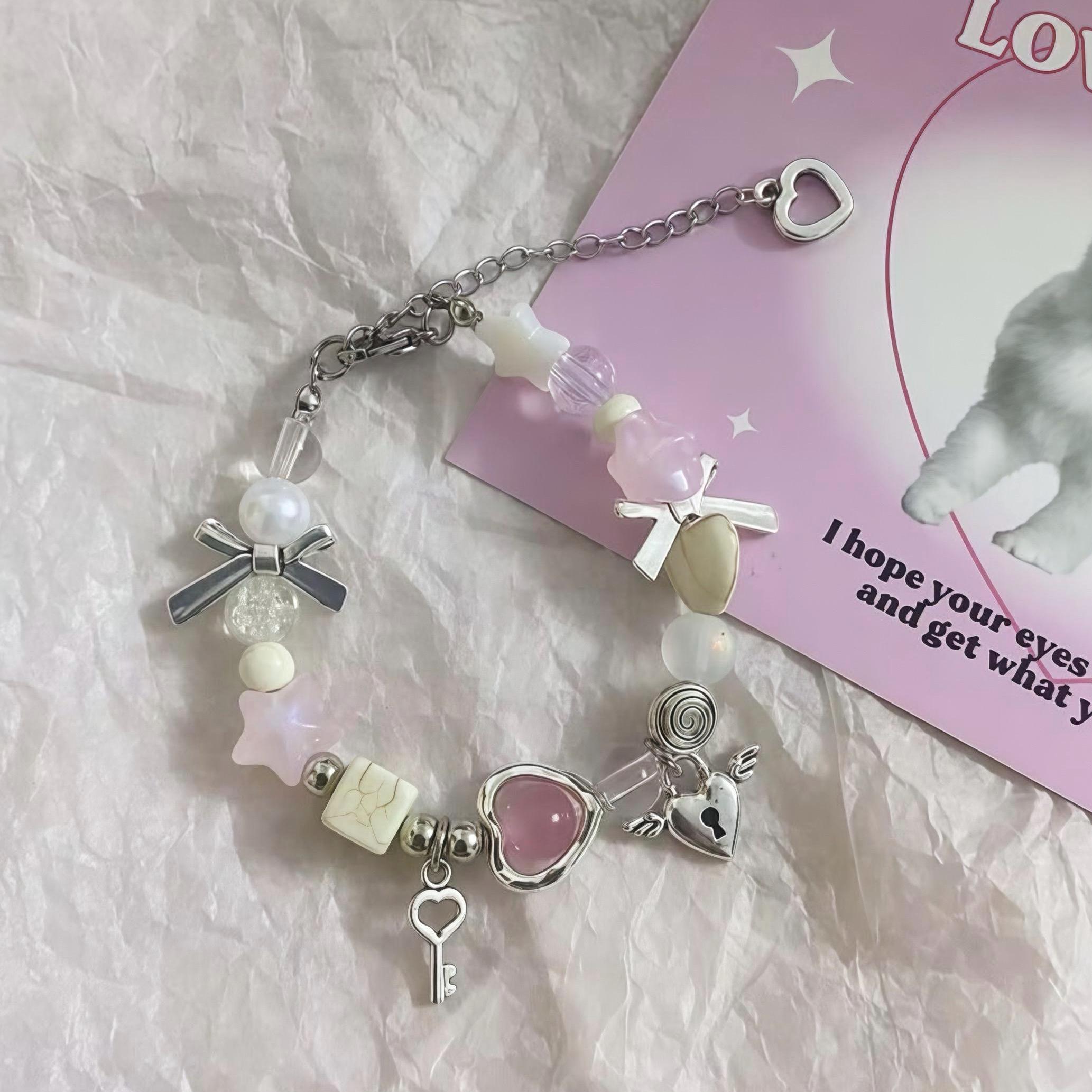 Handmade Star & Bow Charm Bracelet