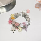Pastel Button Charm Adjustable Bracelet
