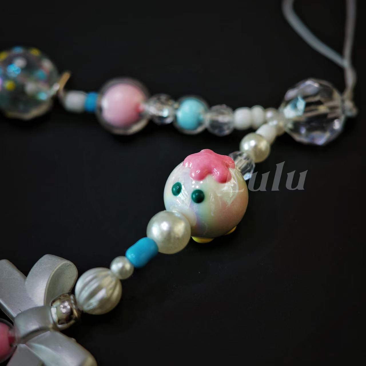 Cute Pink Bow Phone Strap