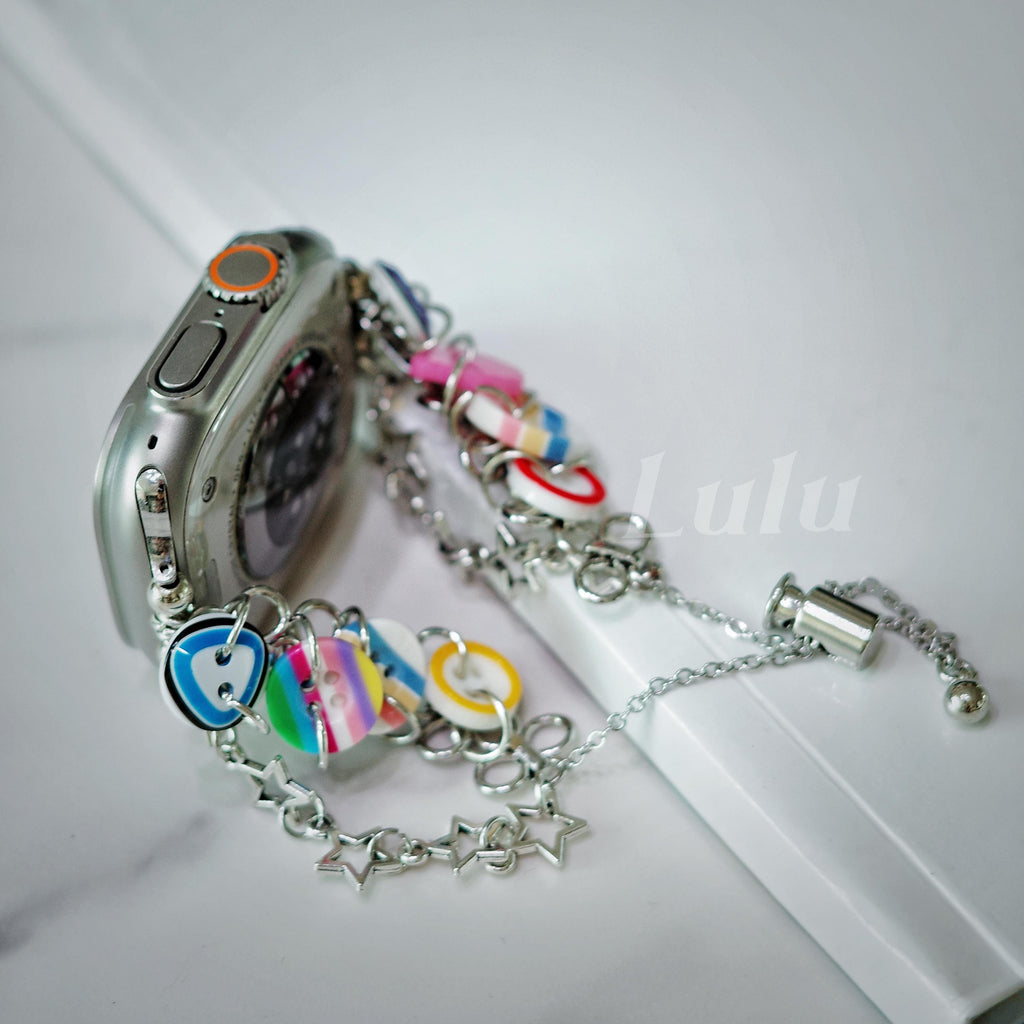 Colorful Button Charm Apple Watch Band