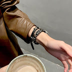 Punk Double Loop Leather Apple Watch Band