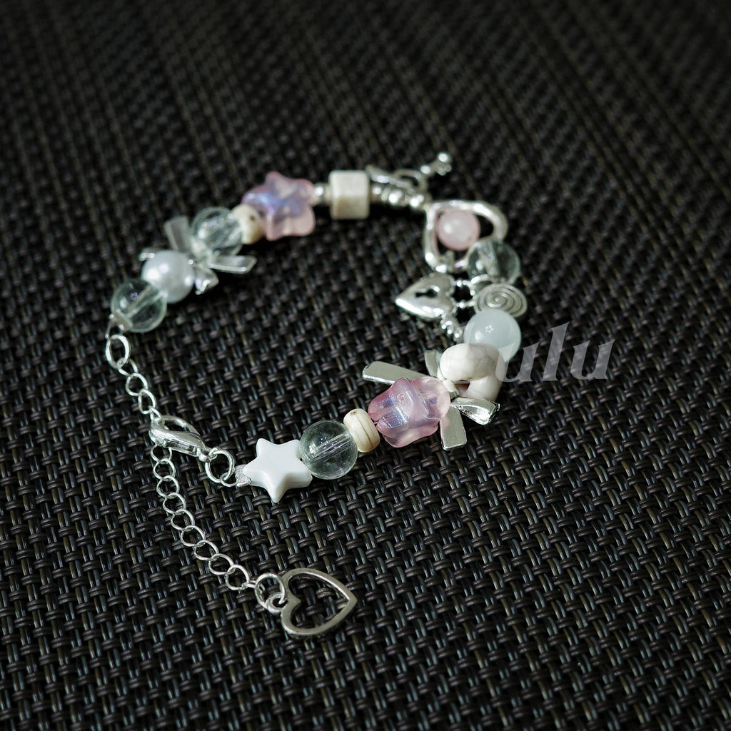 Handmade Star & Bow Charm Bracelet
