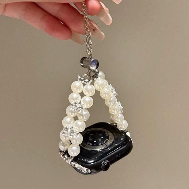 Pearl Ribbon Apple Watch Band
