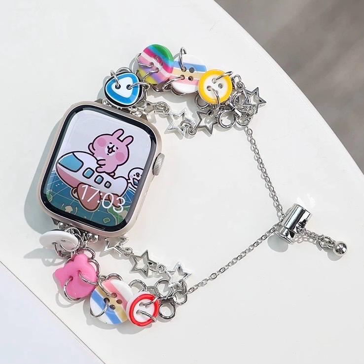 Colorful Button Charm Apple Watch Band