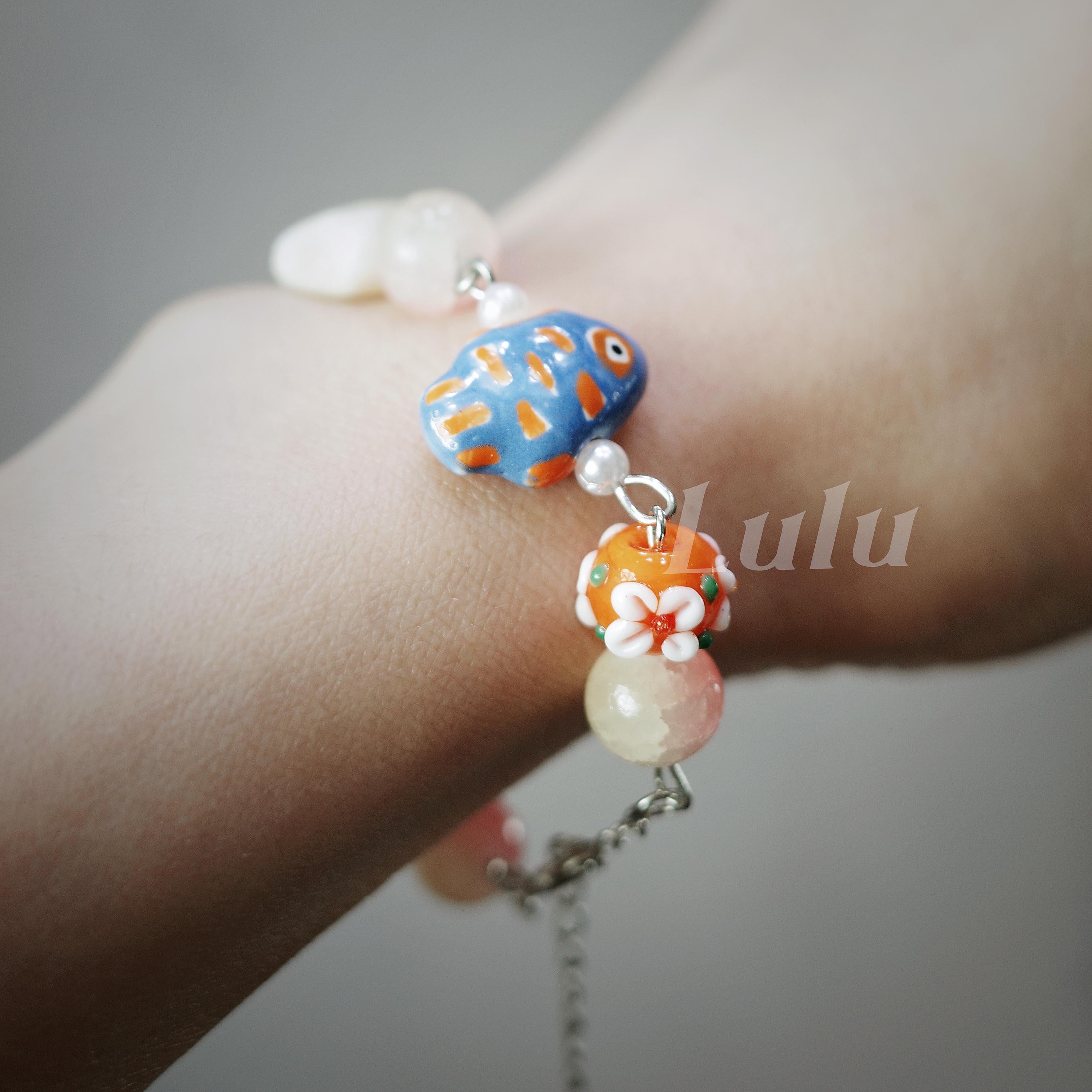 Handmade Fish Ceramic Bracelet