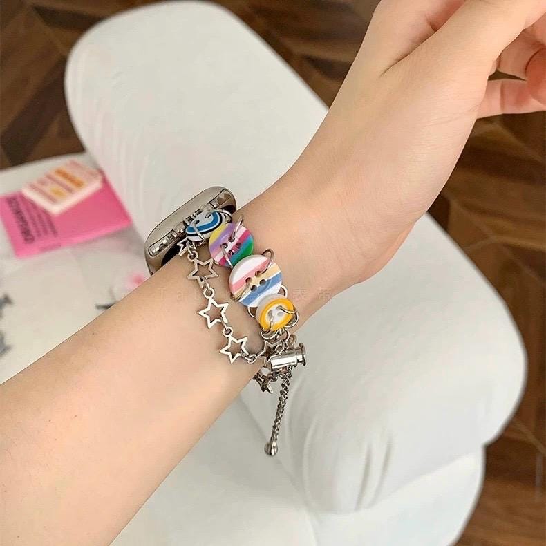 Colorful Button Charm Apple Watch Band