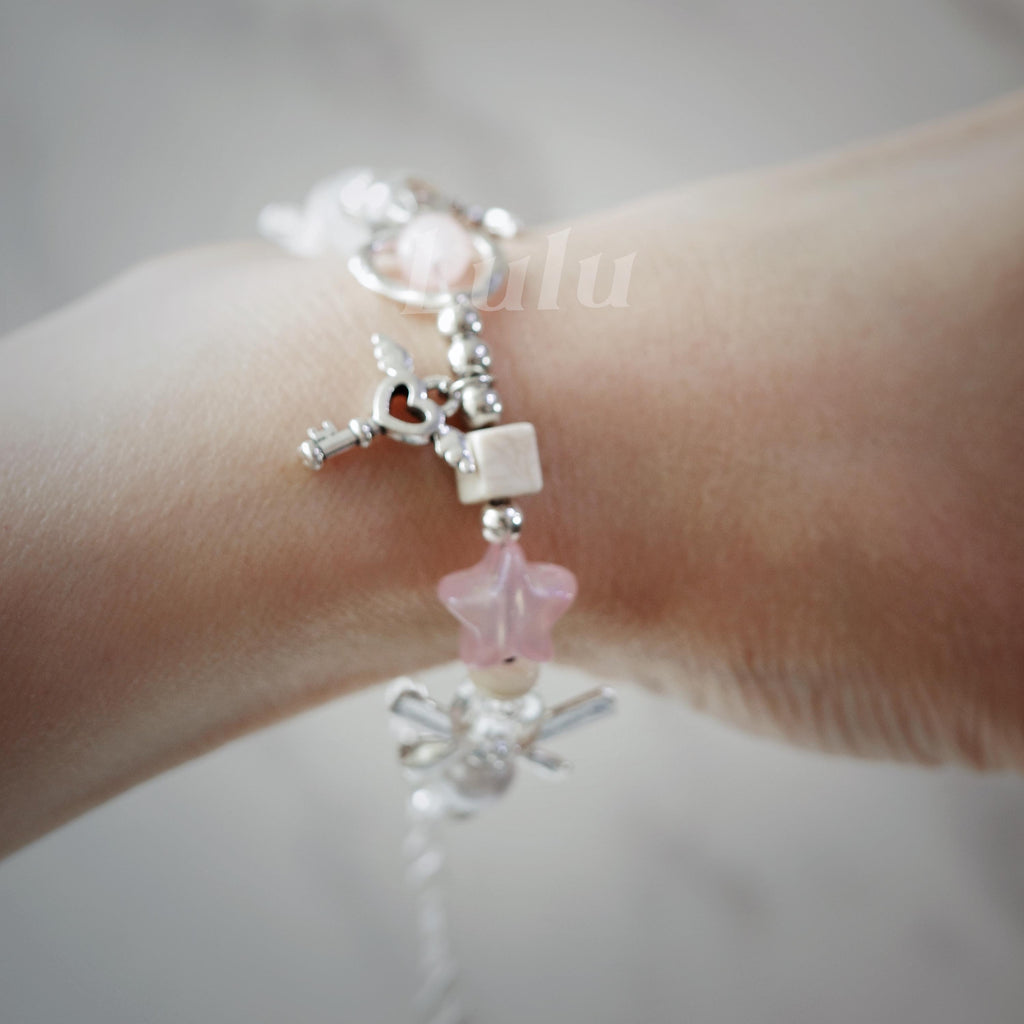 Handmade Star & Bow Charm Bracelet