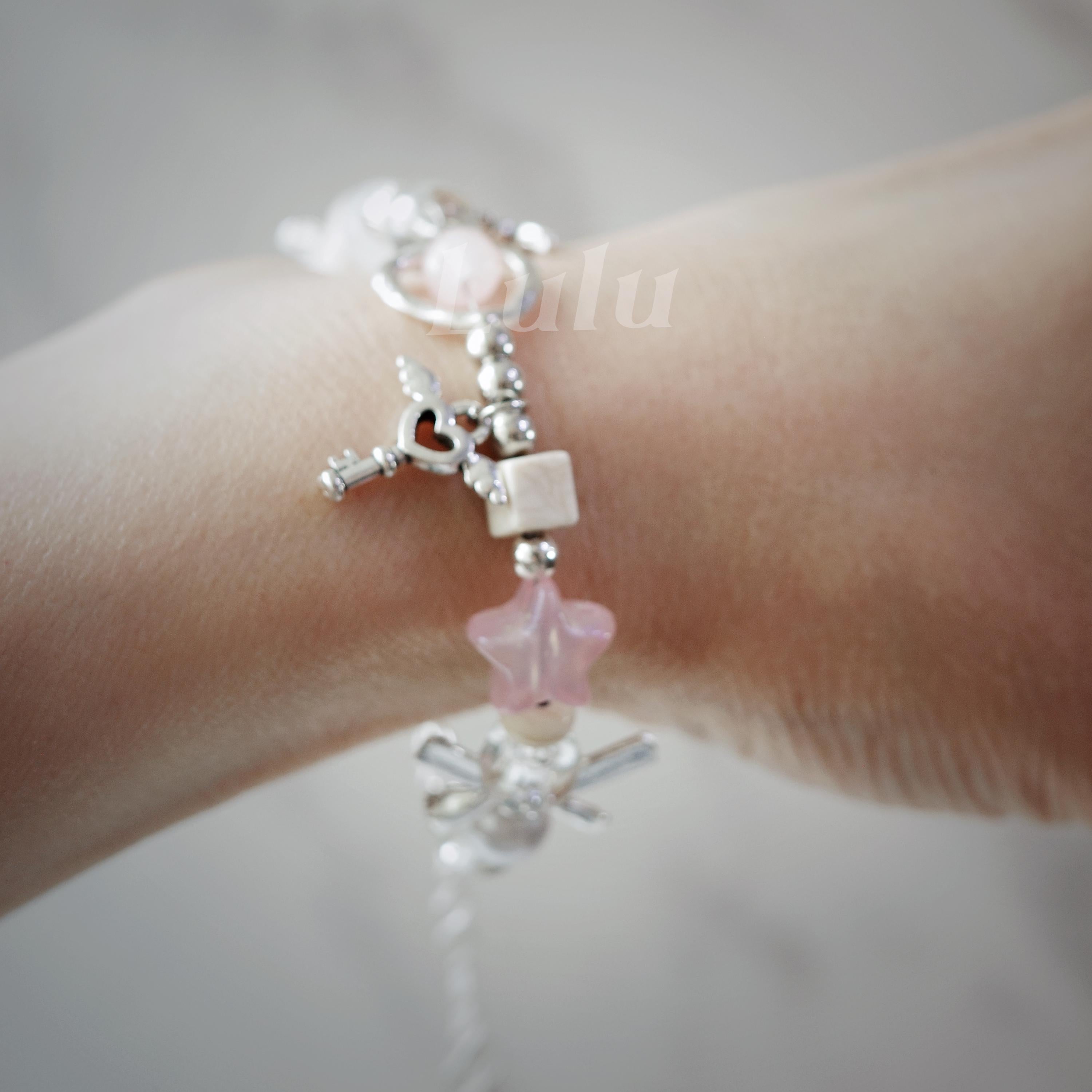 Handmade Star & Bow Charm Bracelet