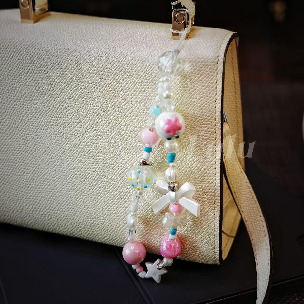 Cute Pink Bow Phone Strap