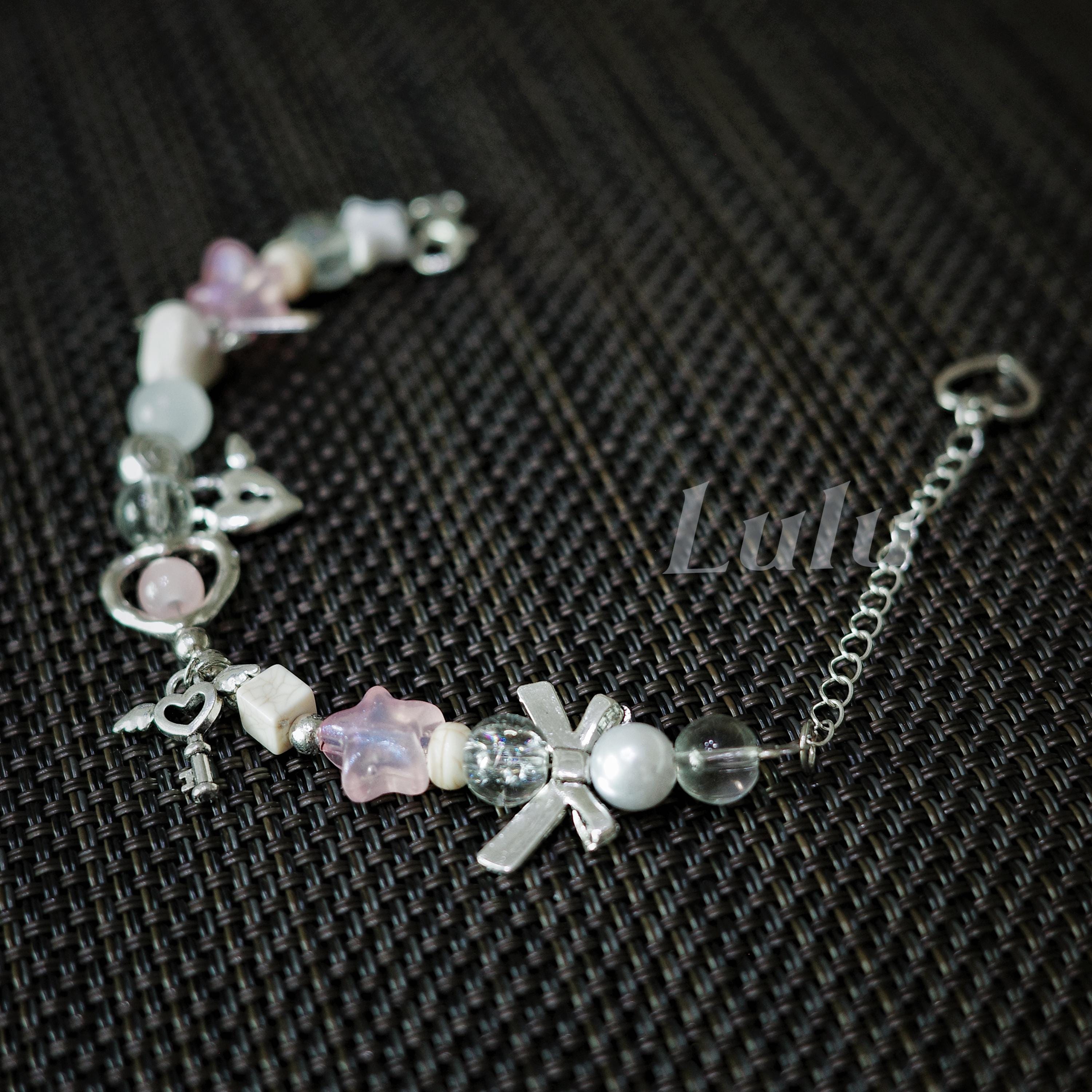 Handmade Star & Bow Charm Bracelet
