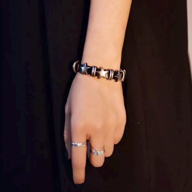 Punk Leather Adjustable Bracelet