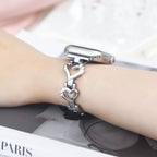 Silver Heart Apple Watch Band