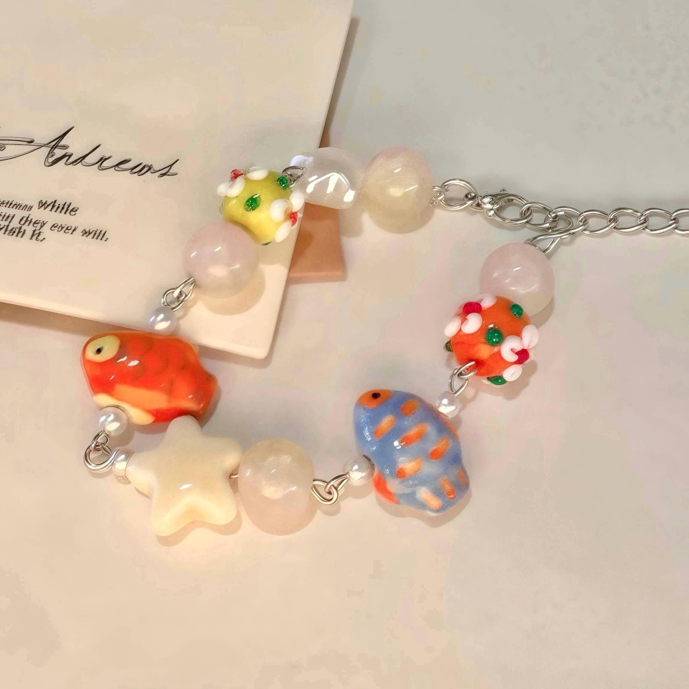 Handmade Fish Ceramic Bracelet