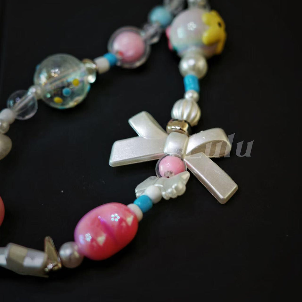 Cute Pink Bow Phone Strap