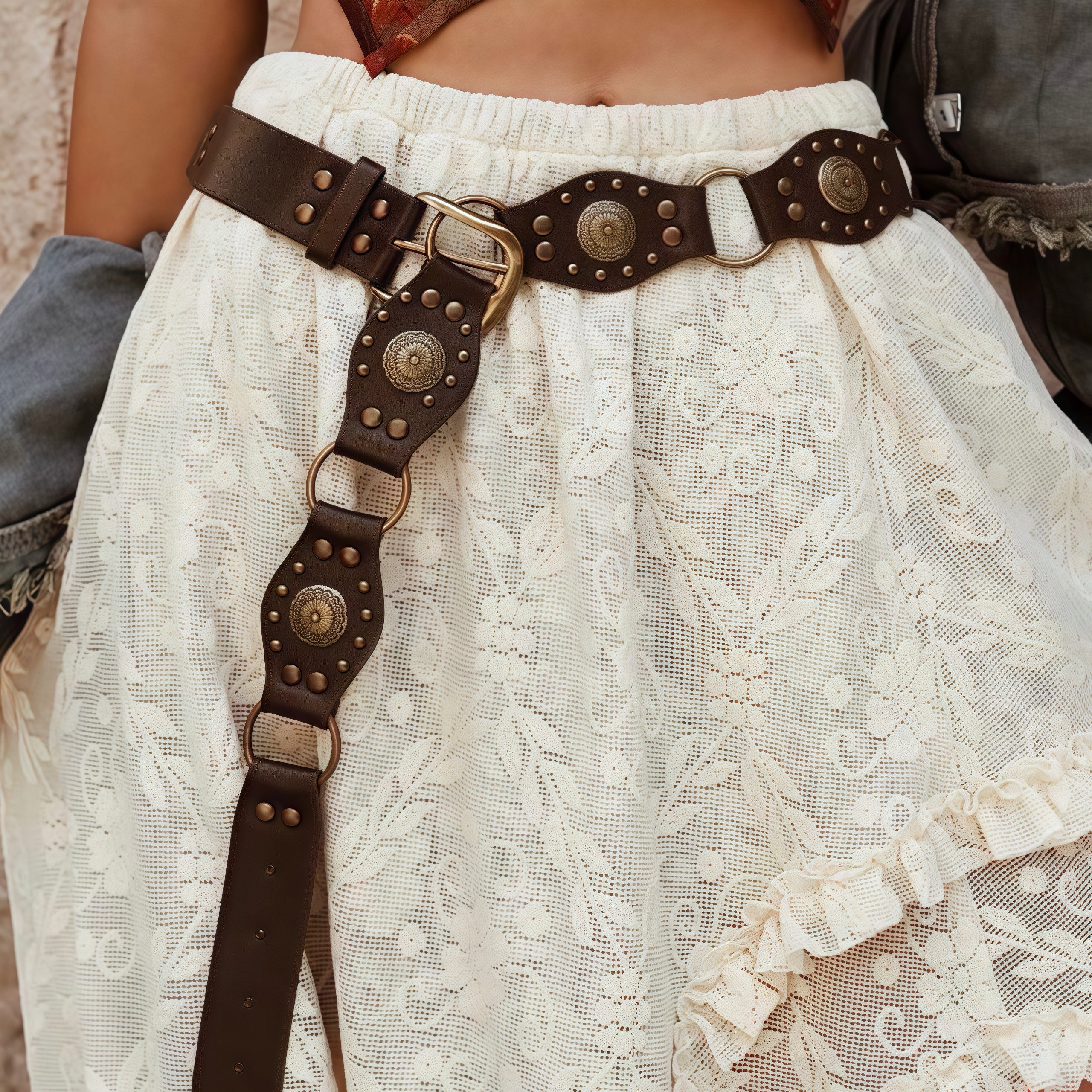 Boho Western Brown Belt