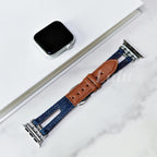 Denim Leather Apple Watch Band