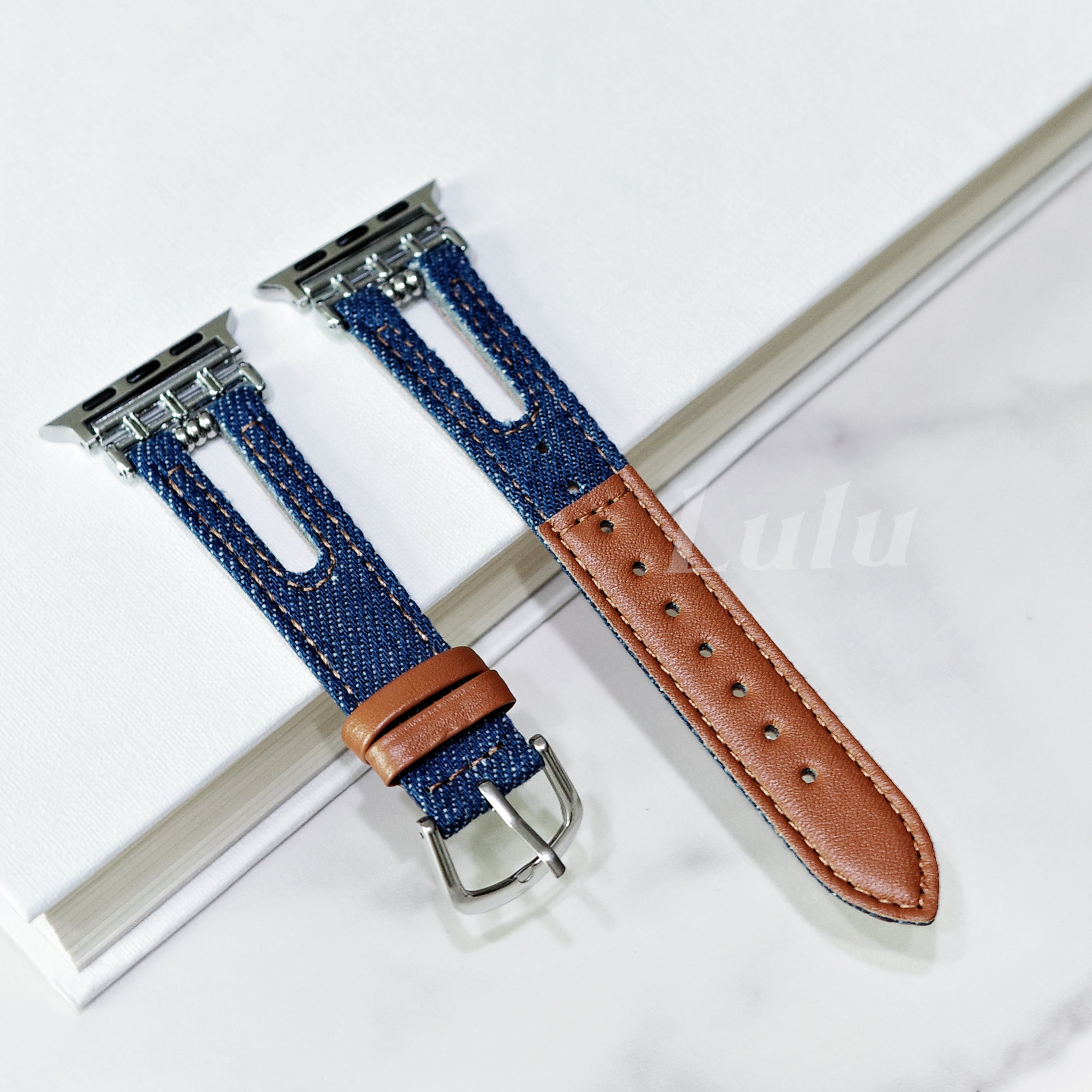 Denim Leather Apple Watch Band