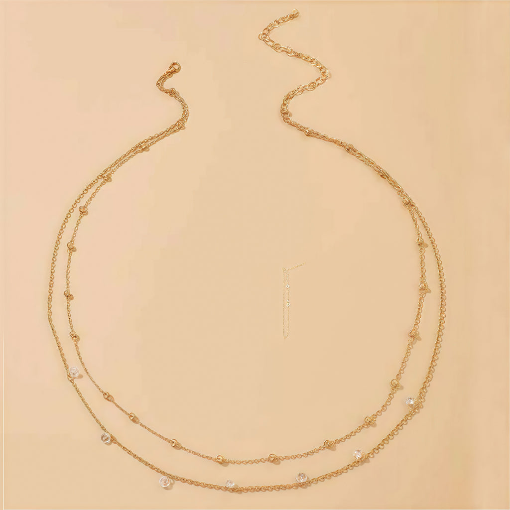 Double Layer Gold Pearl Belly Chain