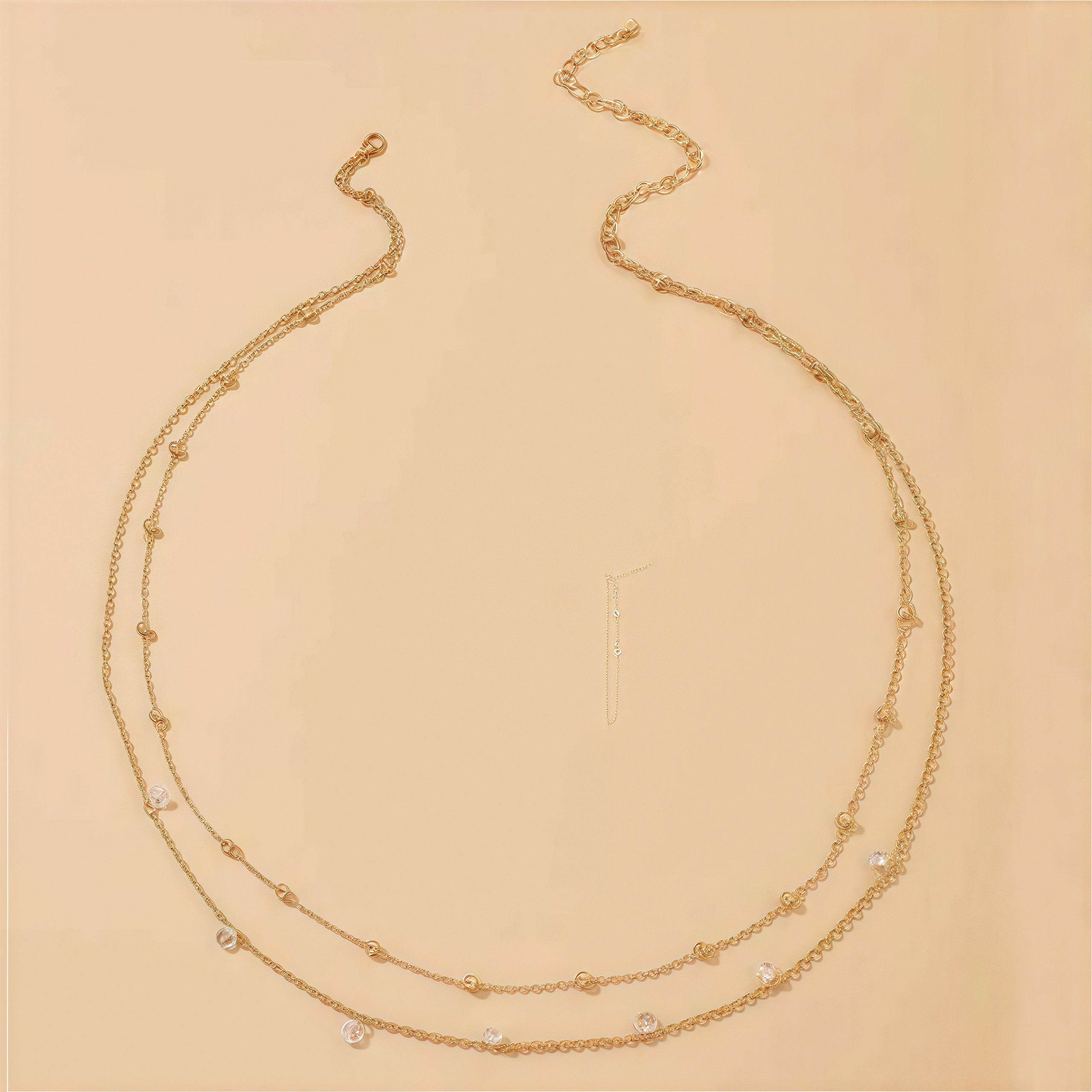 Double Layer Gold Pearl Belly Chain
