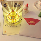 3D Pop Up Birthday Card with Music & Lights - Blue