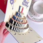 3D Pop Up Birthday Card with Music & Lights - Blue