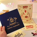 3D Pop Up Birthday Card with Music & Lights - Blue