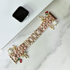 Pink Leather Chain Apple Watch Band