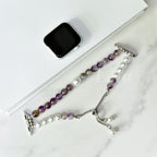 Purple Beaded Pearl Apple Watch Band