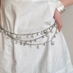 Silver Seashell Pearl Waist Chain