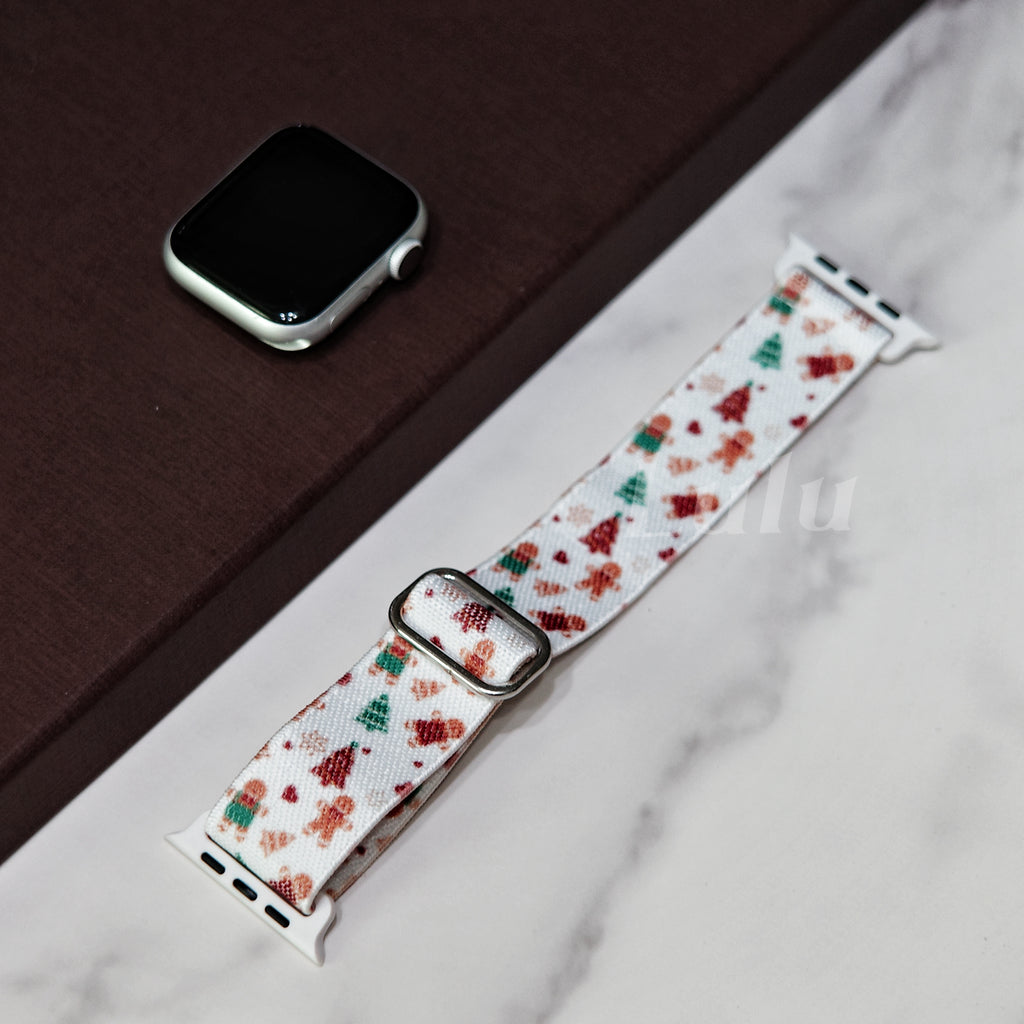 White Nylon Christmas Apple Watch Band (Copy)