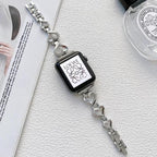 Silver Heart Apple Watch Band