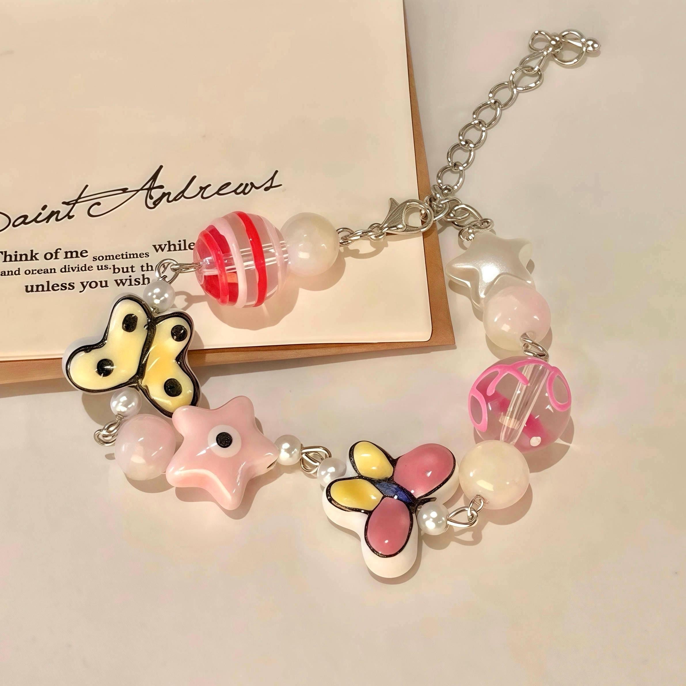 Handmade Butterfly Ceramic Bracelet