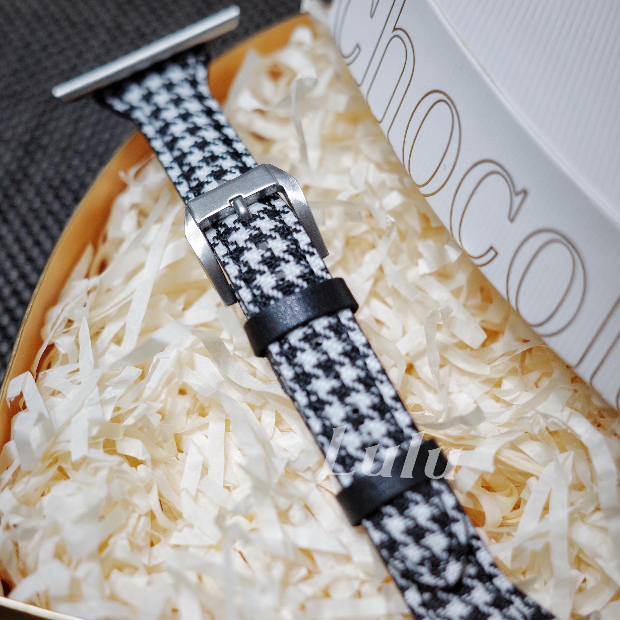 Checkered Leather Apple Watch Band