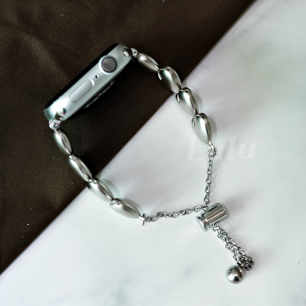 Silver Bubble Heart Apple Watch Band
