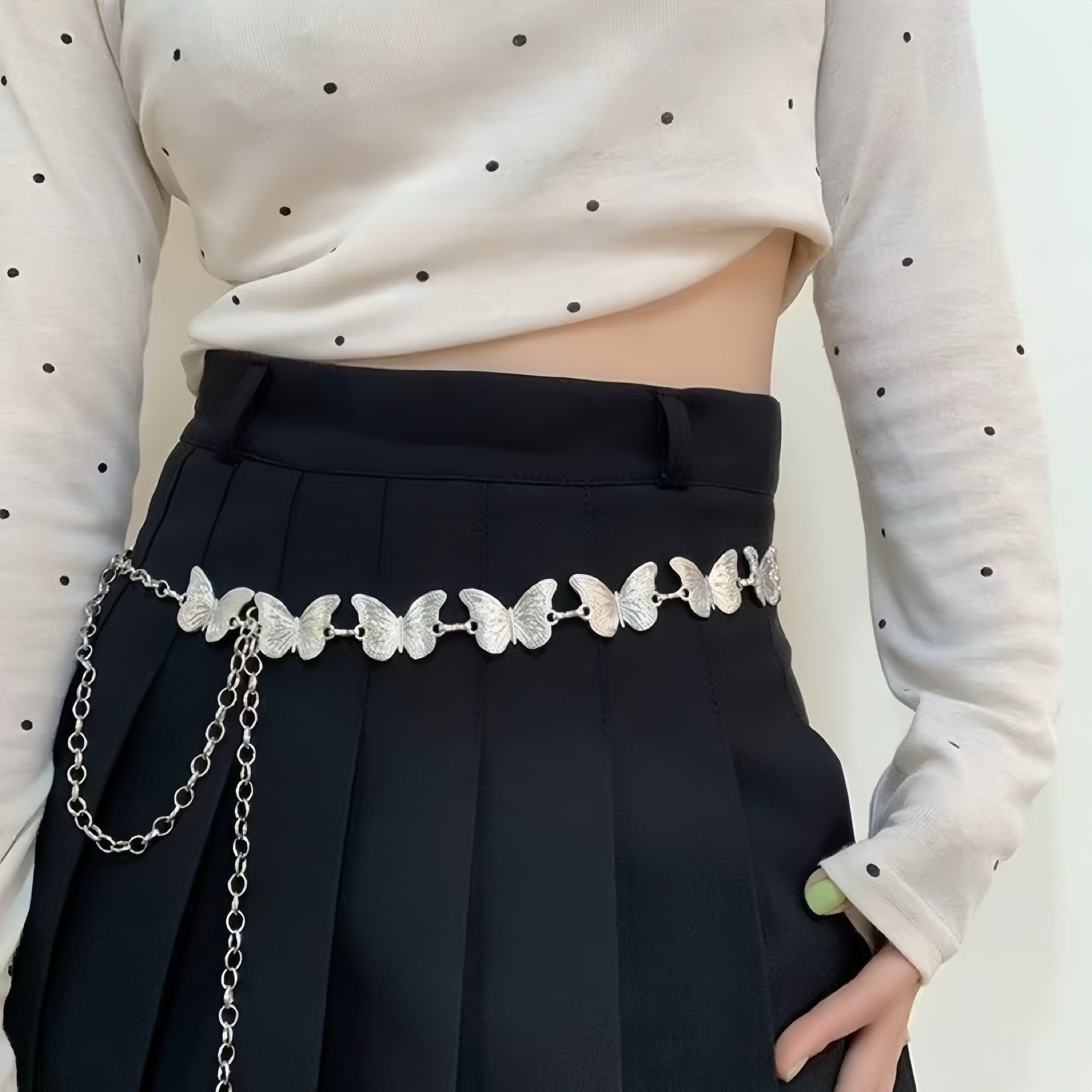 Silver Butterfly Waist Chain