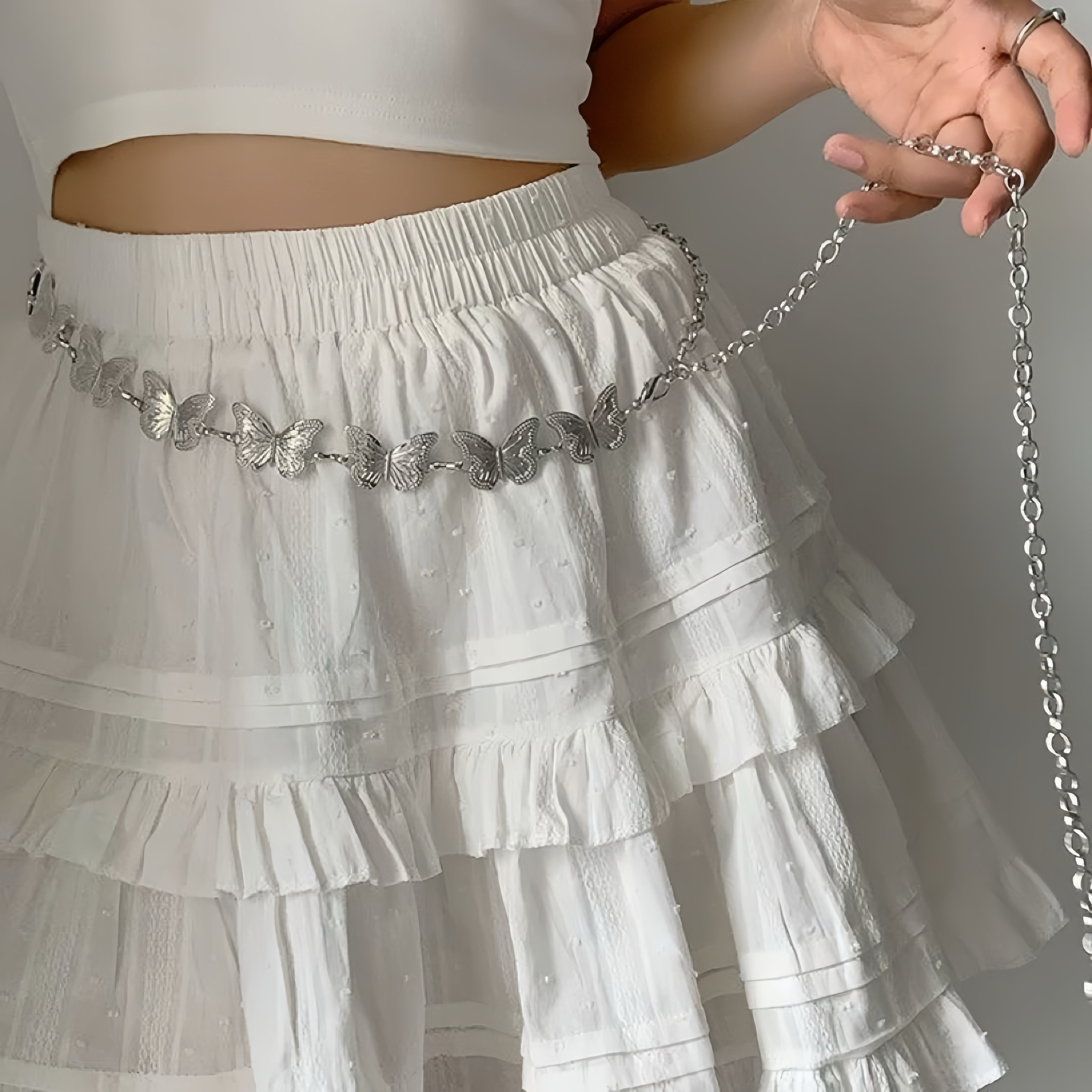 Silver Butterfly Waist Chain