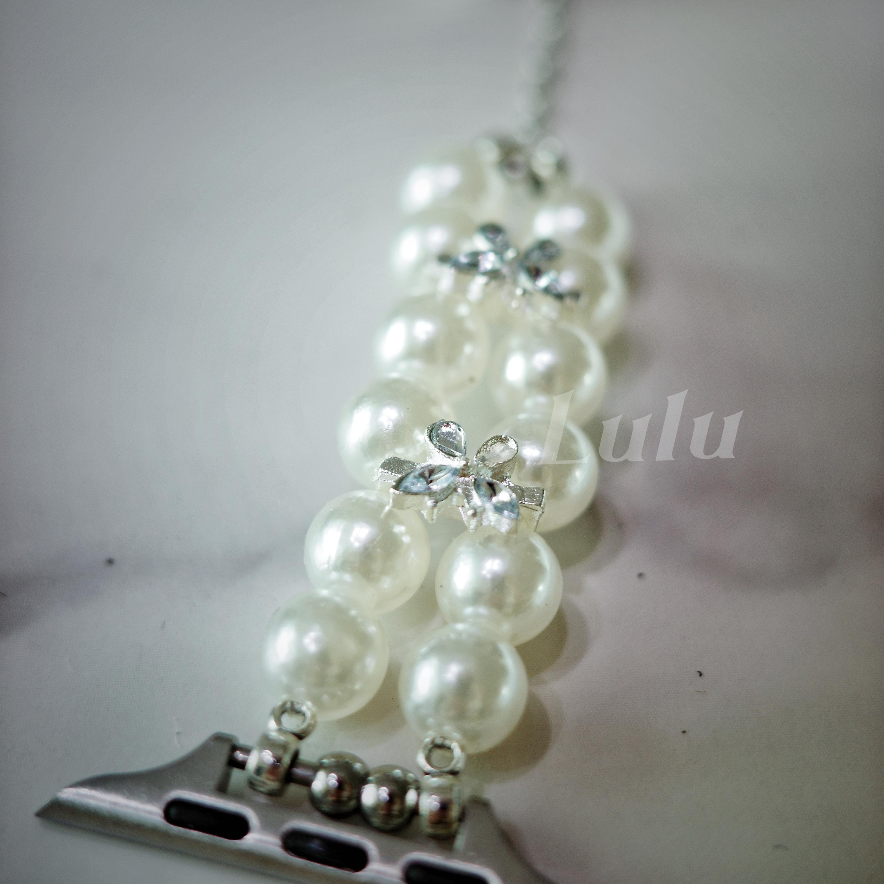 Pearl Ribbon Apple Watch Band