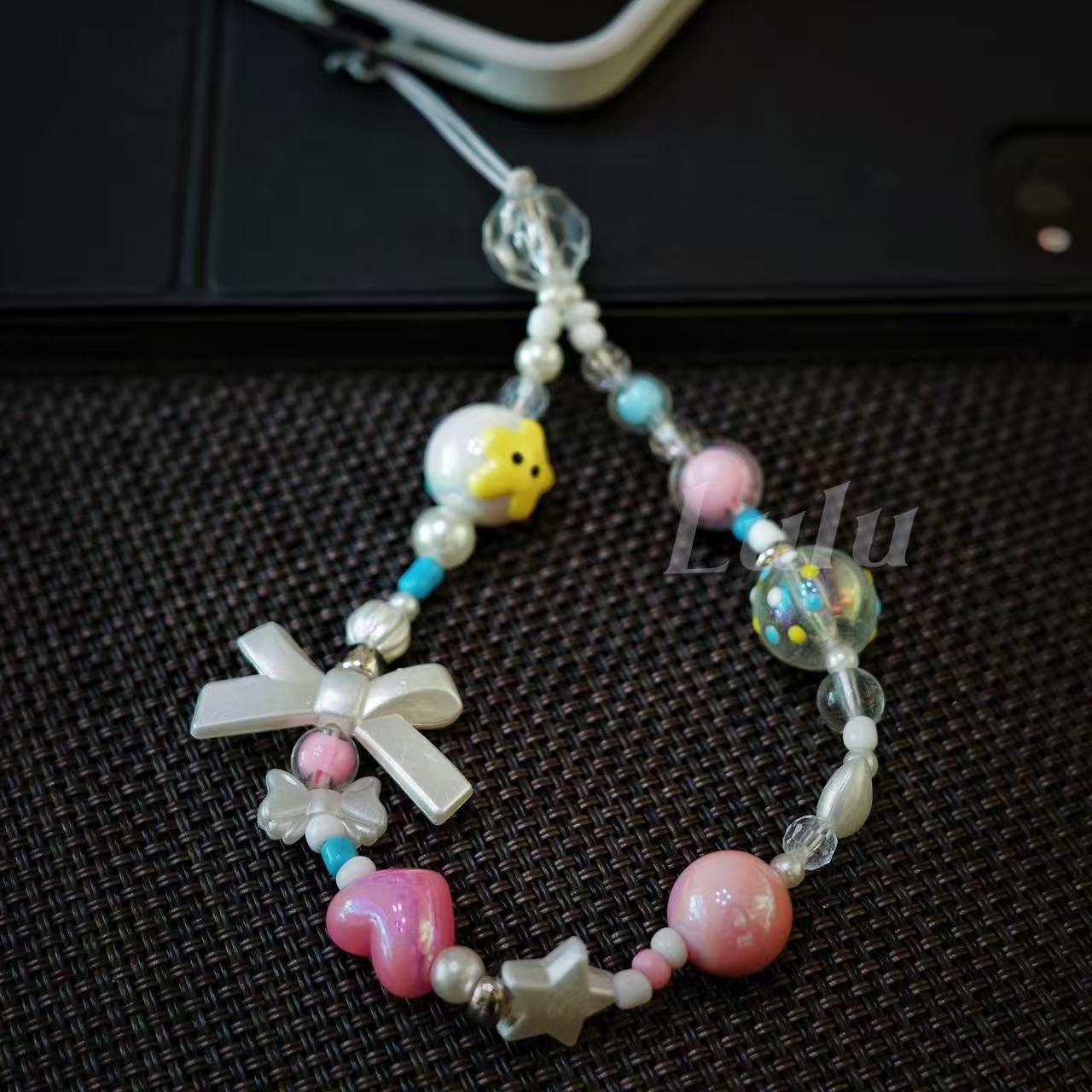 Cute Pink Bow Phone Strap