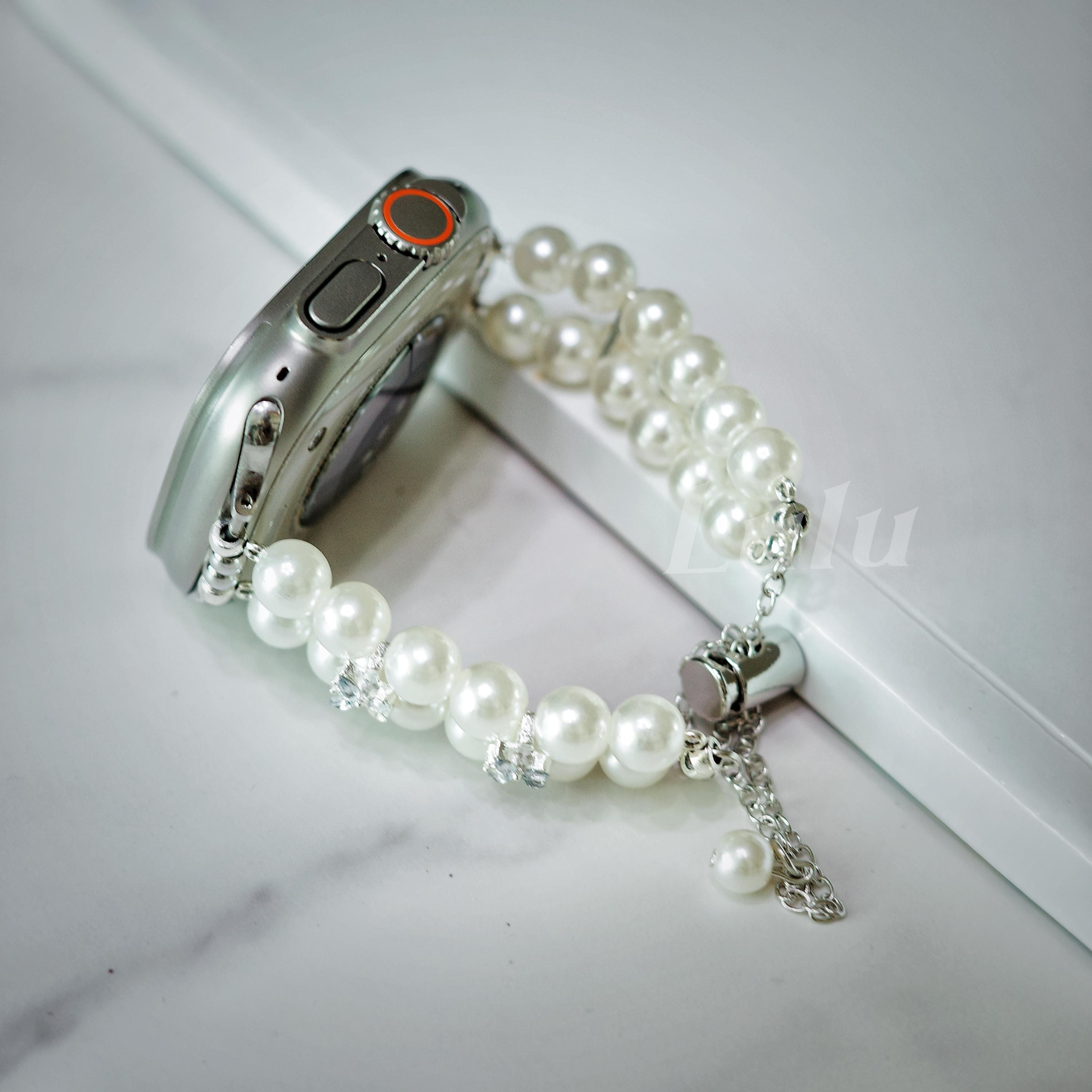 Pearl Ribbon Apple Watch Band