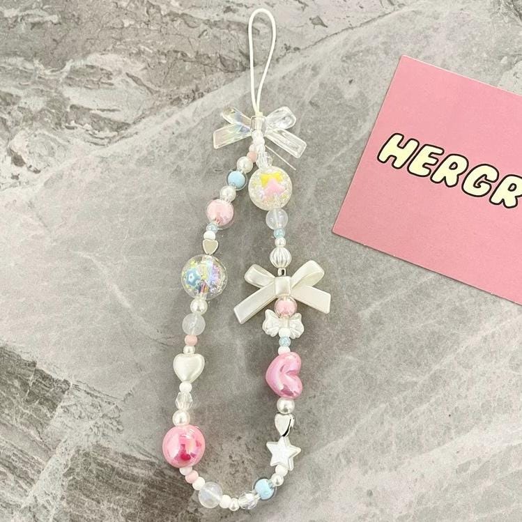 Cute Pink Bow Phone Strap