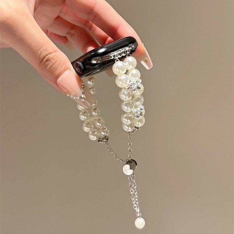 Pearl Ribbon Apple Watch Band