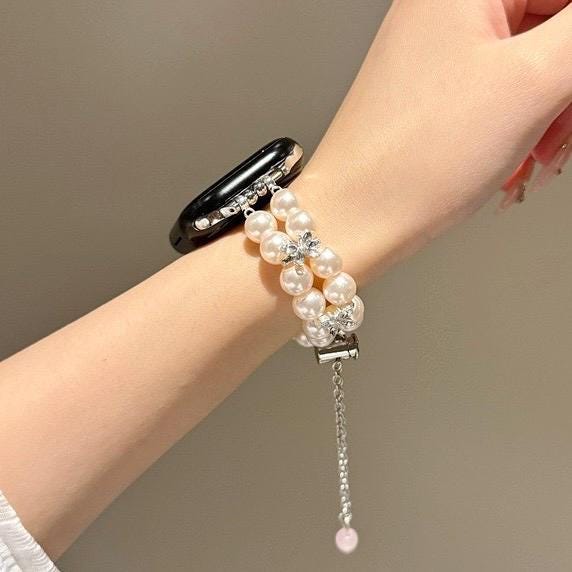 Pearl Ribbon Apple Watch Band
