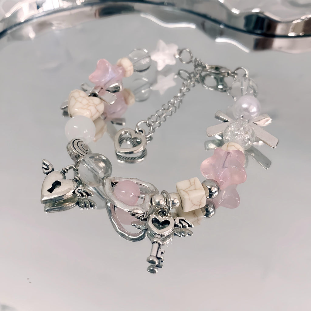 Handmade Star & Bow Charm Bracelet