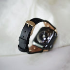 Black Leather Apple Watch Band