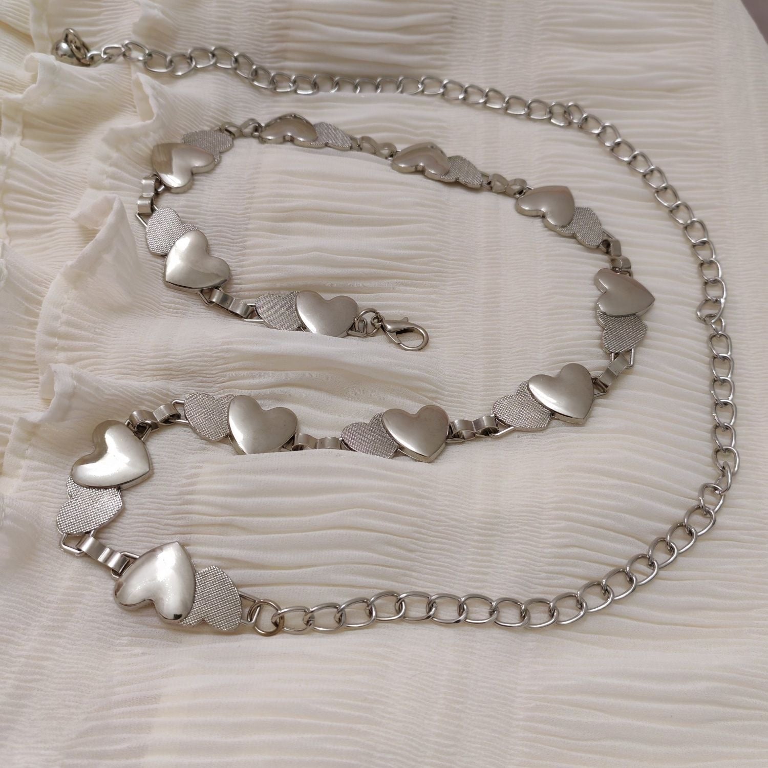 Silver Heart Waist Chain