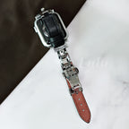 Black Leather Apple Watch Band