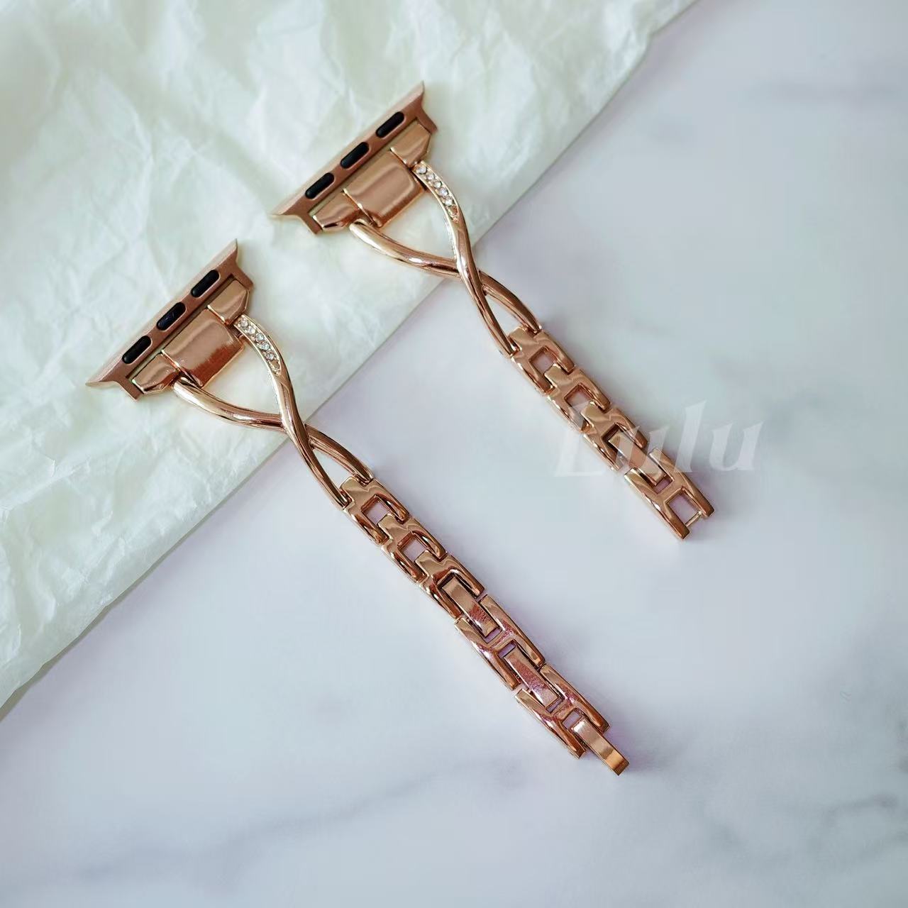 Rose Gold Link Apple Watch Band