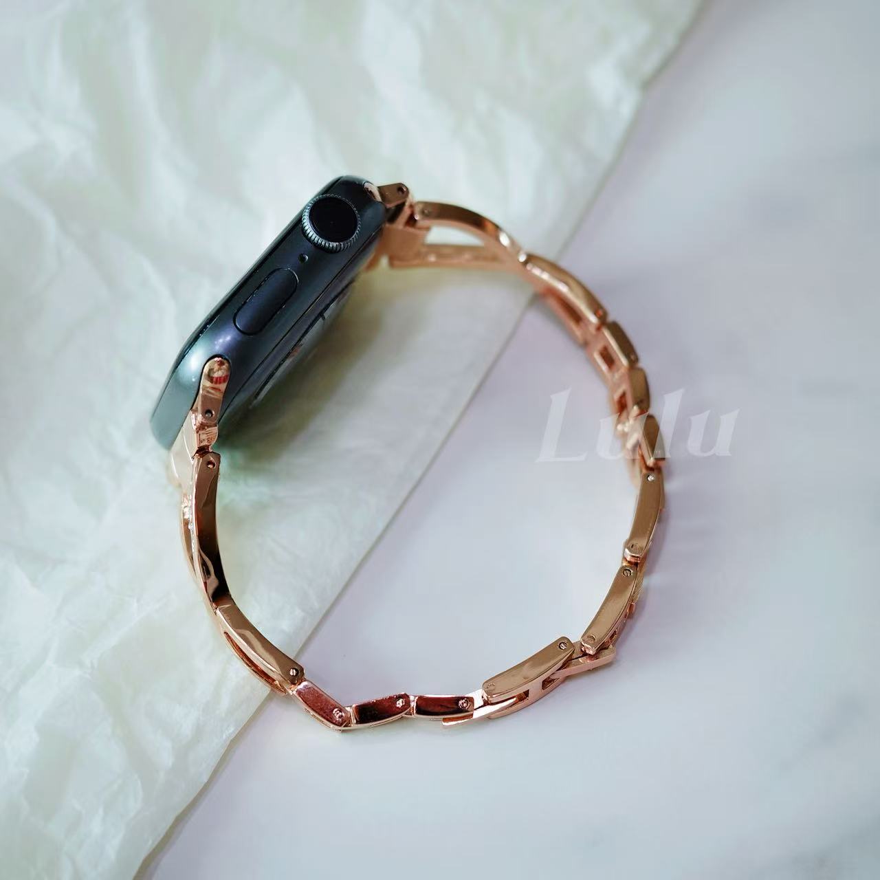 Rose Gold Link Apple Watch Band