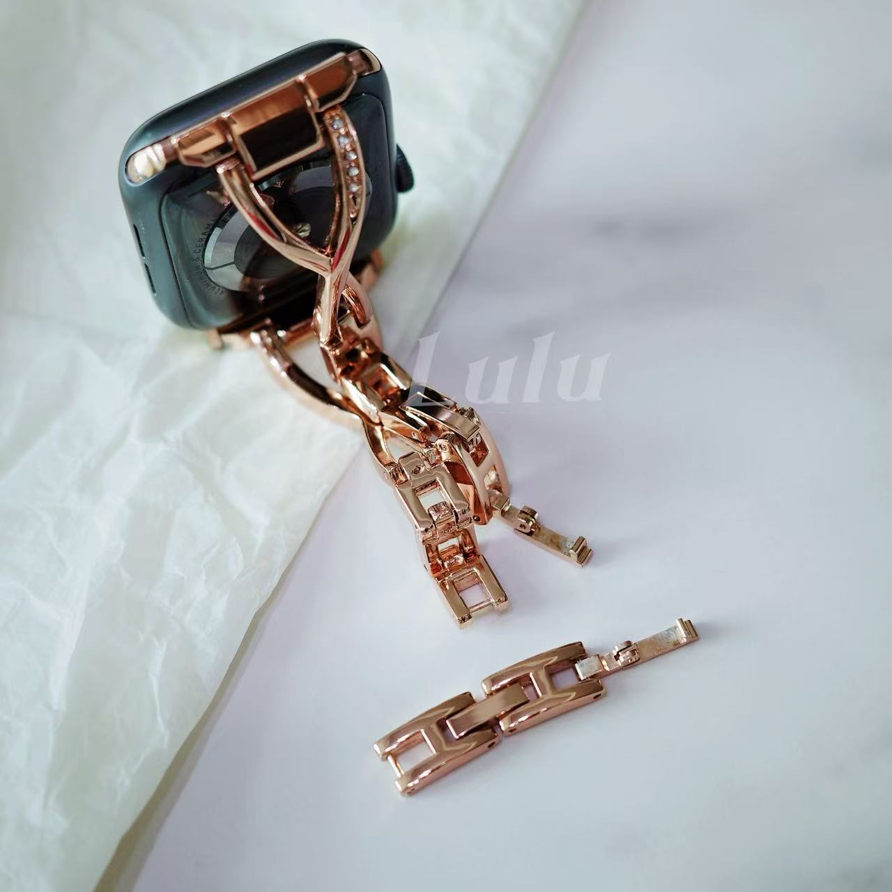 Rose Gold Link Apple Watch Band